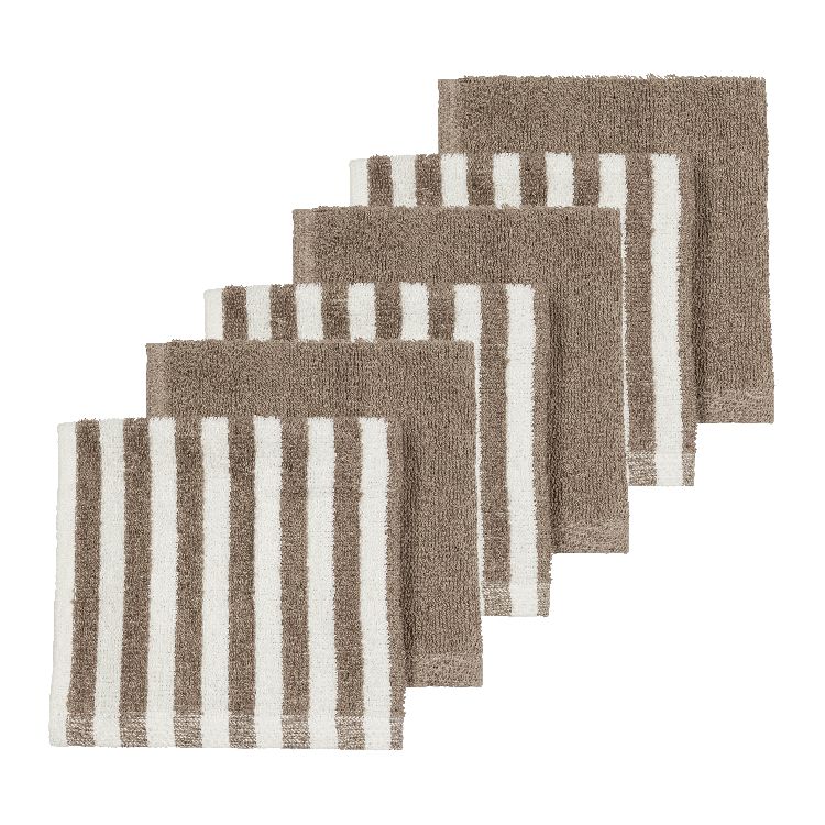 Monddoek Meyco Baby 5 Pack | Fat Stripe Taupe