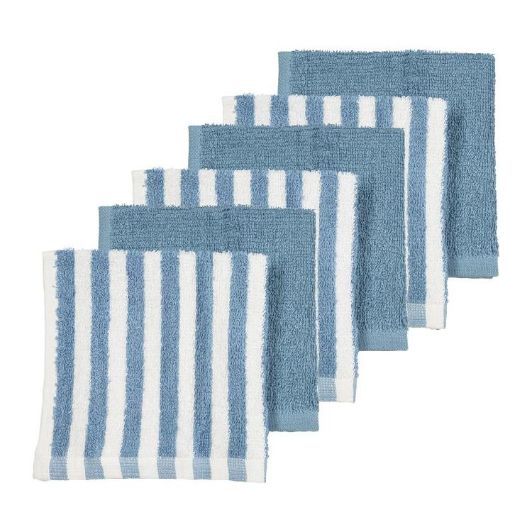 Monddoek Meyco Baby 5 Pack | Fat Stripe Jeans Blue