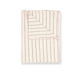 Deken Bemini, geschikt voor wieg/draagmand/park | Tinny stripe grege