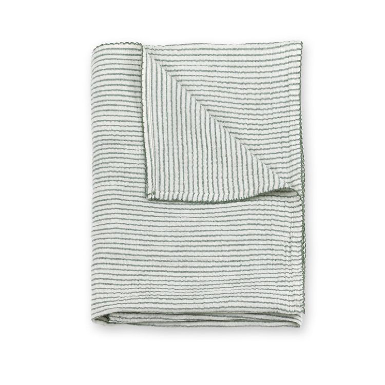 Deken Bemini, geschikt voor wieg/draagmand/park | Tinny stripe green