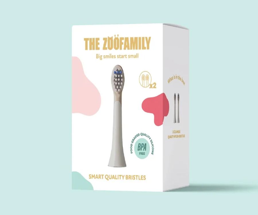 Vervangborstel voor elektrische tandenborstel The Zoofamily Bristle Set Zoo Toothbrush