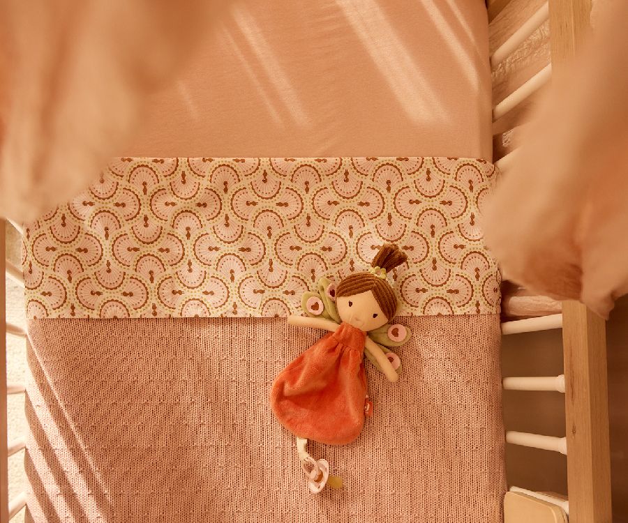 Deken Jollein, geschikt voor babybed 60x120/babybed 70x140 | Sprinkle Knit Silk Rose