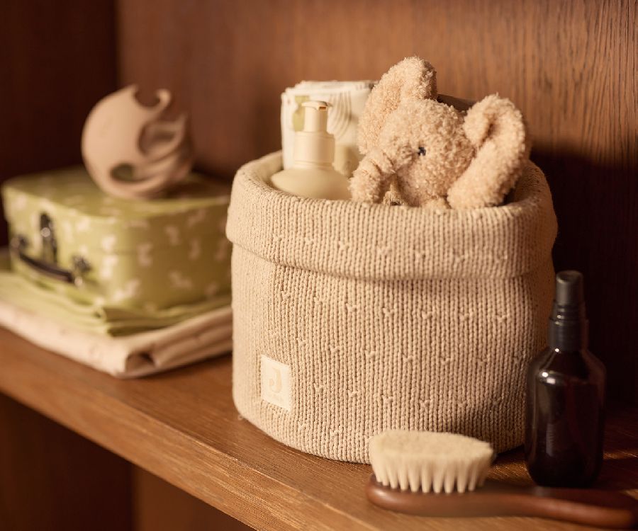 Mand voor was- en verzorgingstafels Jollein | Sprinkle Knit Sand
