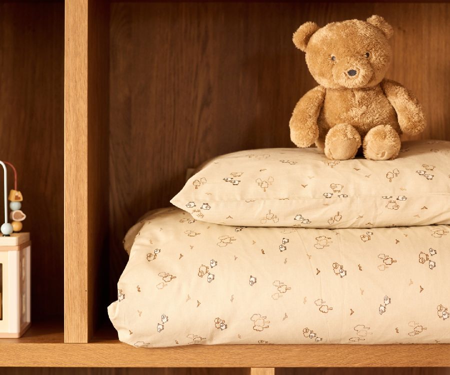 Donsovertrek Jollein, geschikt voor babybed 60x120/babybed 70x140 | Woolly