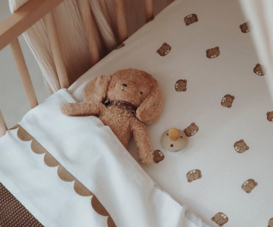 Hoeslaken Meyco Baby, geschikt voor wieg/draagmand | Bear