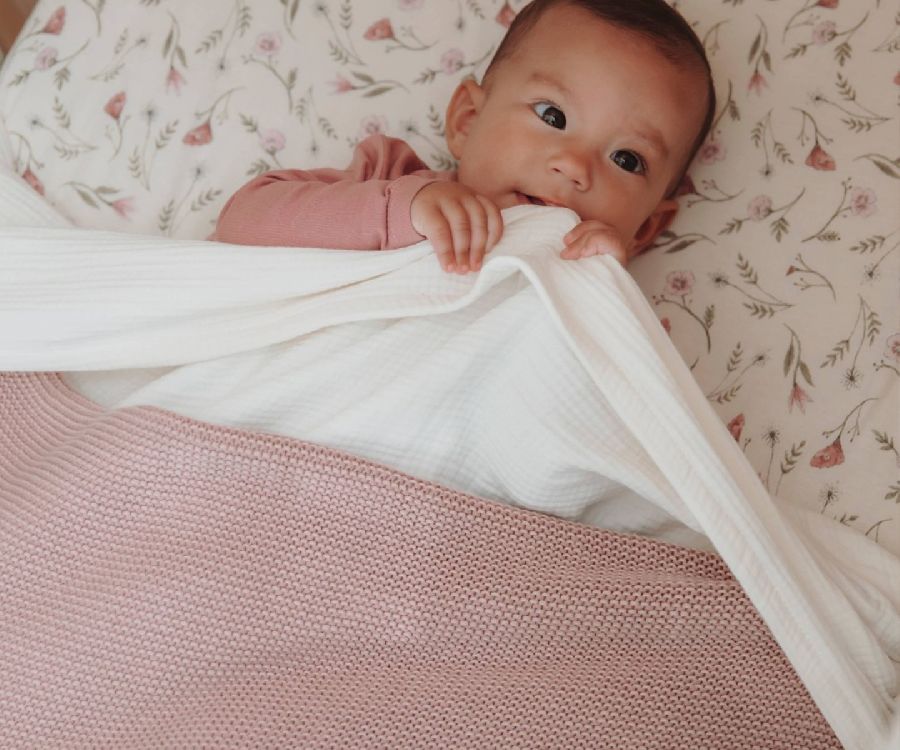 Hoeslaken Meyco Baby, geschikt voor wieg/draagmand | Flower