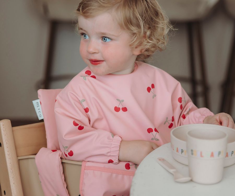 Slabbetje Meyco Baby Mouwslab | Cherry