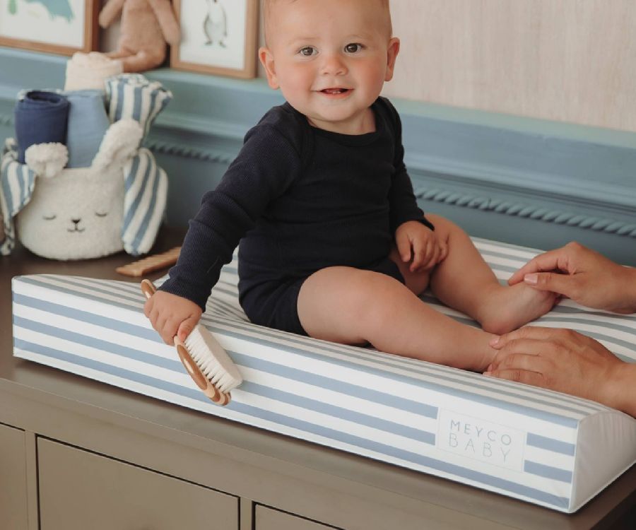 Waskussen Meyco Baby | Fat Stripe Jeans Blue