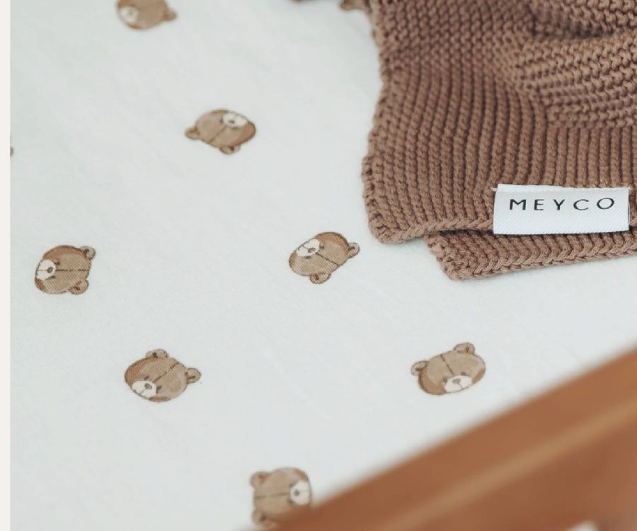 Hoeslaken Meyco Baby, geschikt voor park | Bear