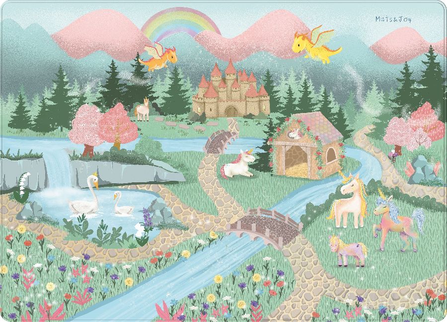 Speeltapijt zonder speelboog Mats & Joy Unicorns & Dragons Speelmat