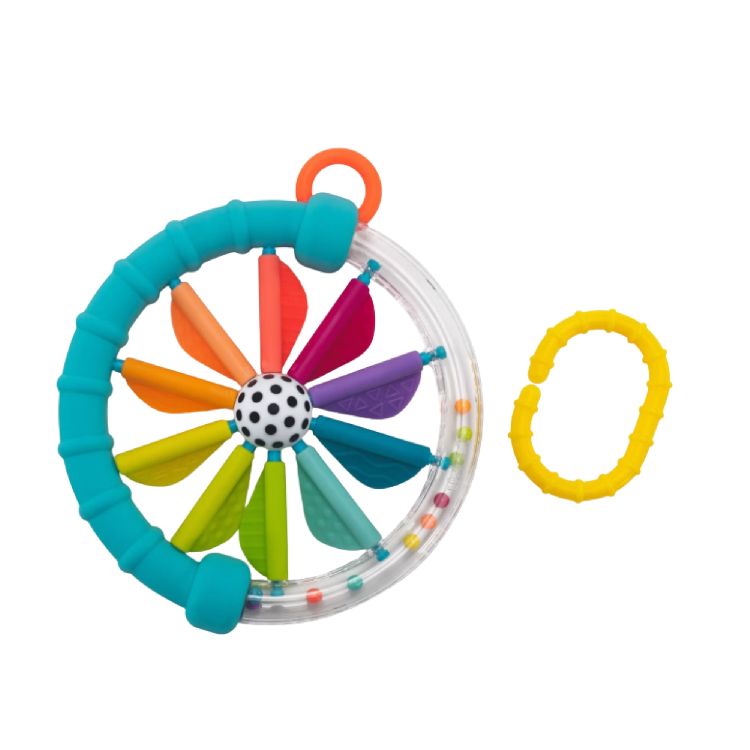 Speelfiguur Sassy Cascading Colors rings Rattle