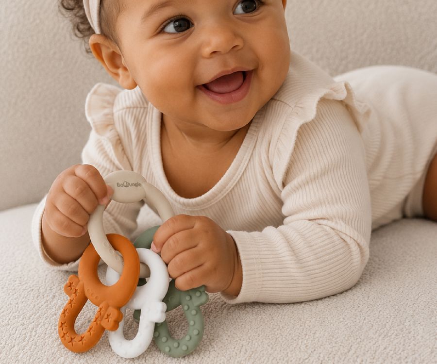 Bijtring BoJungle Silicone Teething Keys