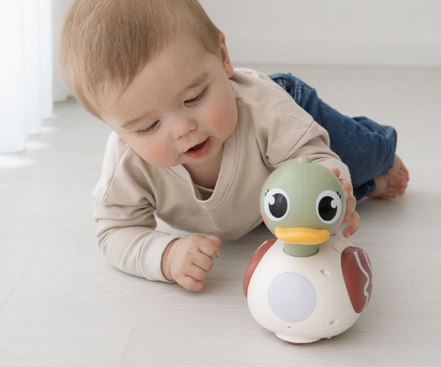 Kruiprol & rolfiguur BoJungle Billie The Crawl Along Duck