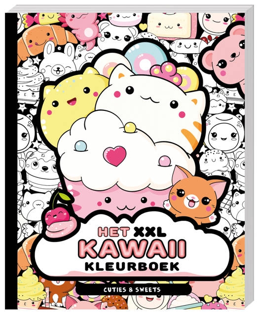 Kleurboek INTERSTAT Het XXL Kawaii kleurboek - Cuties & sweets