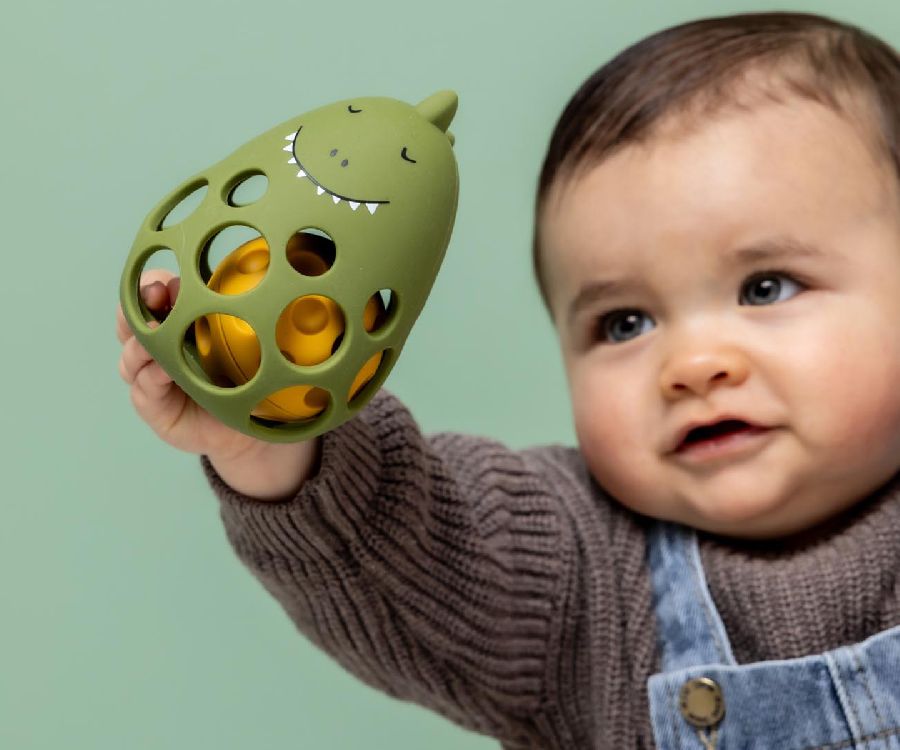 Activiteitenbal Trixie Silicone Sensory Rattle | grijpbal