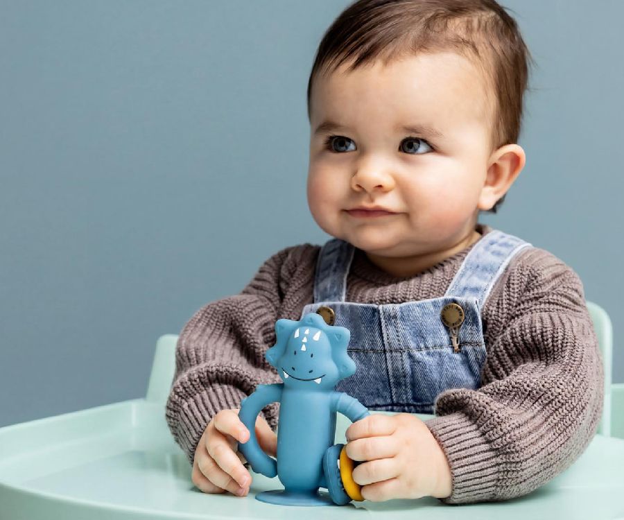 Zuignap speelgoed Trixie Silicone Sensorisch speelgoed met zuignap | Mr. Triceratops Playtime