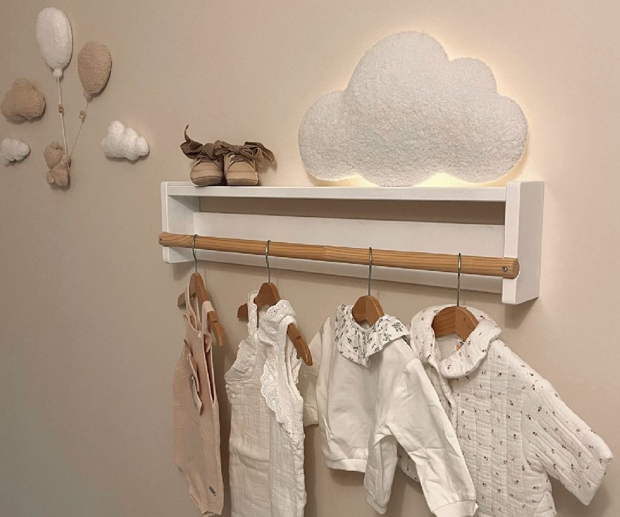 Nachtlamp Little Loua Cloud bouclé small