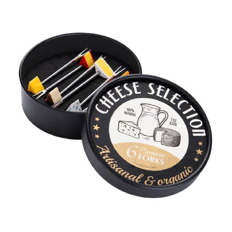 TAFELGEREI 1st, prikkers, Balvi, Snack forks cheese selection, set van 8 stuks, metaal