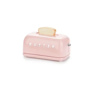 TAFELGEREI 1st, Balvi, Butter dish Toasty pink, 125gr, ceramic, roze, botervlootje in vorm van broodrooster