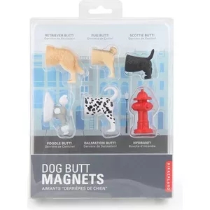 MAGNEET Dog butt magnets, set of 6, multikleur, hondenstaartjes