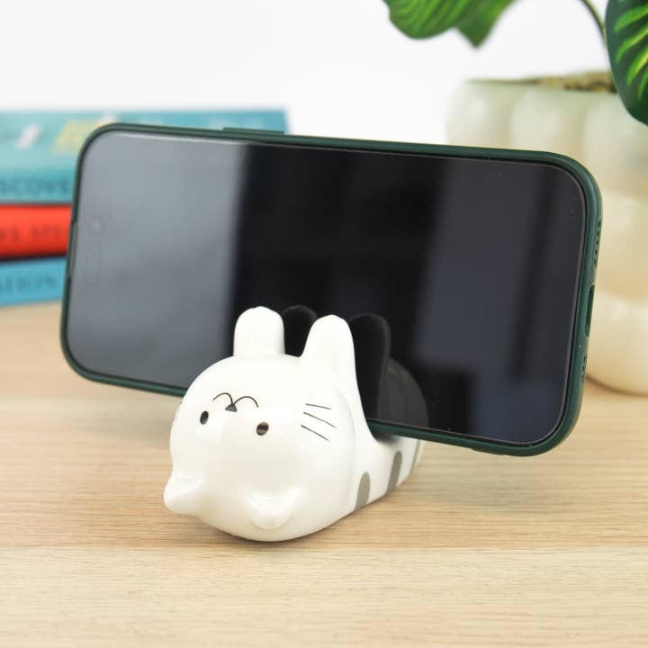 GSM TOEBEHOREN Telefoonhouder Cat, wit