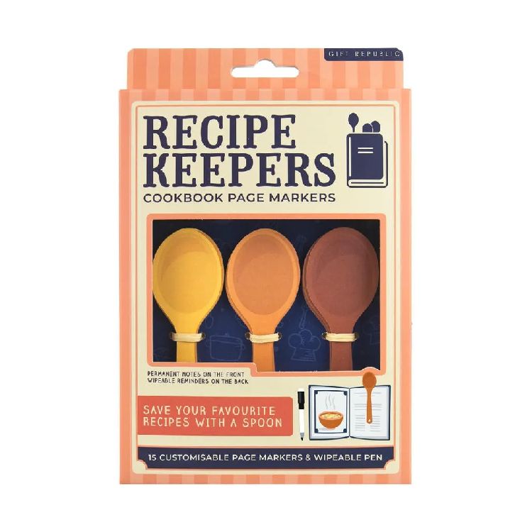 GADGET Recipe keepers page markers, set van 15 lepelvormige pg labels + stift