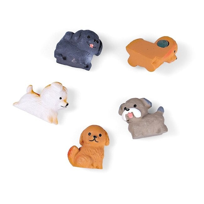 MAGNEET Puppy, set van 5, multikleur