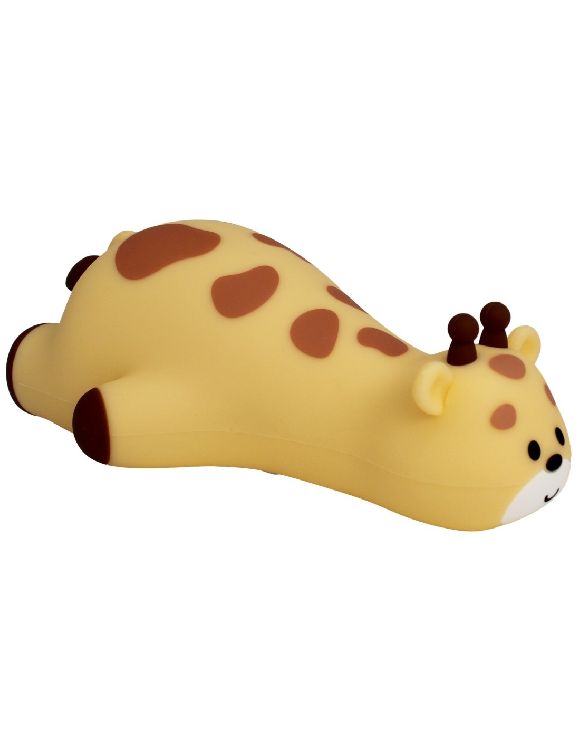NACHTLAMP DRAADLOOS Silicone Nightlight Giraffe Gigi, geel/bruin, liggende giraf, siliconen