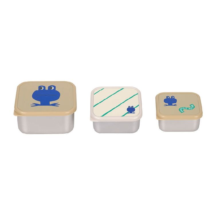 Snackdoos Laessig Snackbox, 3 stuk(s) | Happy Trails Frog School