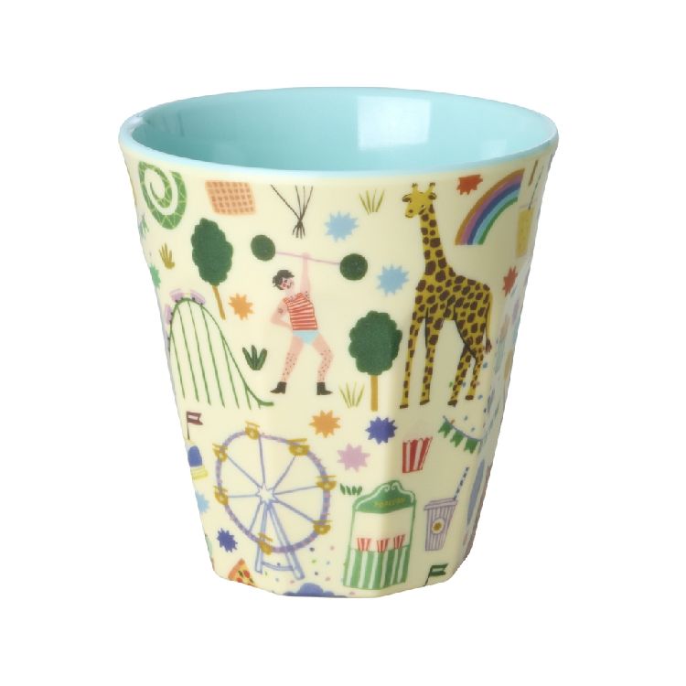 Drinkbeker Rice Medium Kids Cup | Mint Fun Fair Print