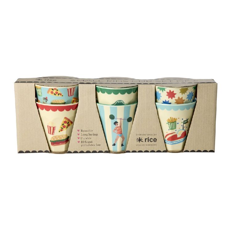 Drinkbeker Rice Small Cup 6-pack | Mint Fun Fair Print