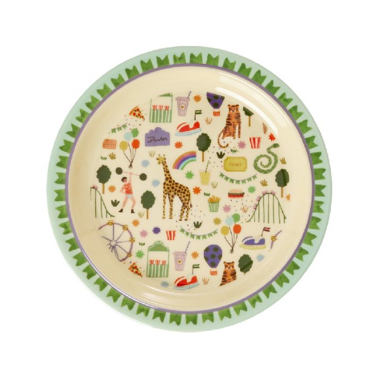 Bord Rice Kids Plate, plat bord | Mint Fun Fair Print