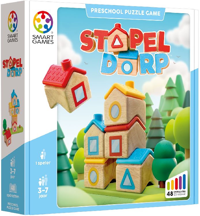 Educatief spel Smart Games Stapel Dorp | Preschool Puzzle Game