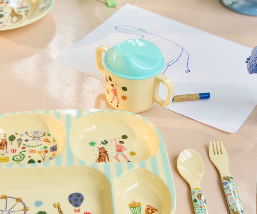 Drinkbeker Rice Baby Cup | Mint Fun Fair Print